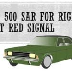 Fine of SR 500 on Right turn at Red Signal in Saudi Arabia-SaudiExpatriate