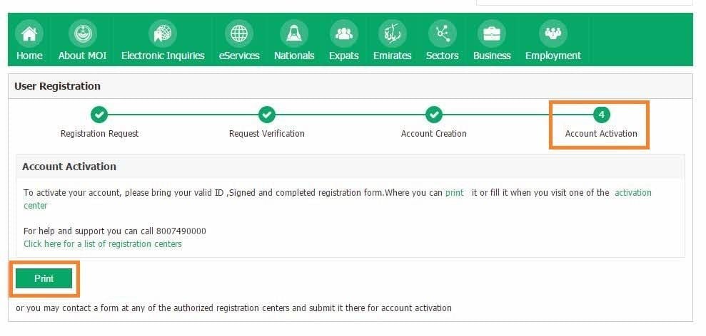 Absher Account Activation Print-Out-SaudiExpatriate.com