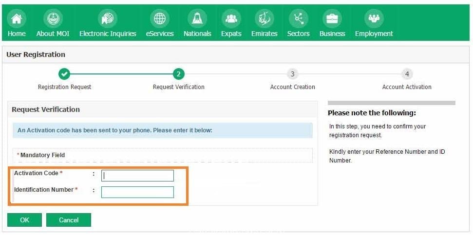 Activating Absher Account on MOI Online-SaudiExpatriate.com