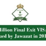 1 Million Final Exit VISAs Issued by Jawazat in 2017-SaudiExpatriate.com