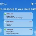 Saudi Airline Offers Free Text Messages on Facebook, Whatsapp & iMessage-SaudiExpatriate.com
