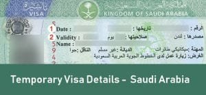 Temporary Visa Details - Saudi Arabia-SaudiExpatriate.com