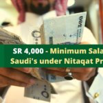 SR 4,000 - Minimum Salary for Saudi's under Nitaqat Program