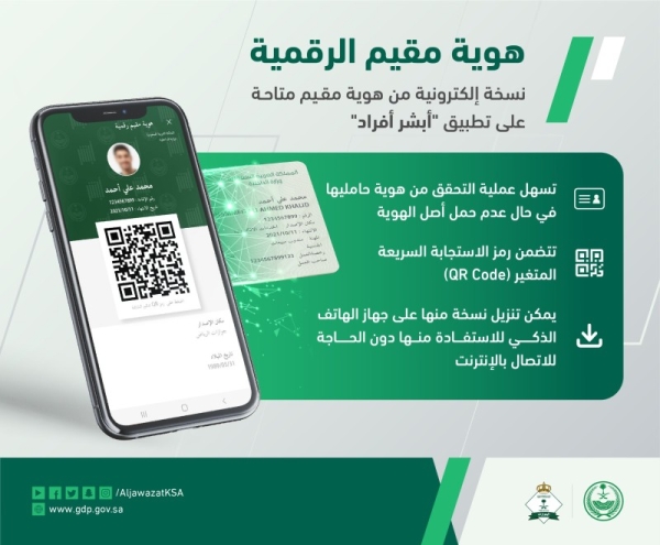 Digital Iqama, Muqeem Digital ID by Jawazat (KSA)-SaudiExpatriate.com