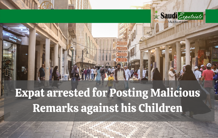 Expat arrested for Posting Malicious Remarks against his Children