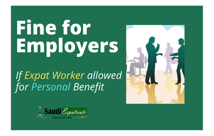 Fine for employers, if a worker from abroad is allowed to gain personal benefit