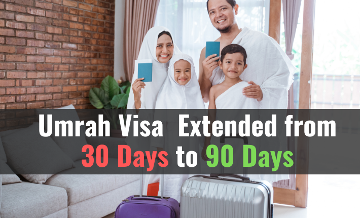 Umrah Visa in Saudi Extended from 30 Days to 90 Days