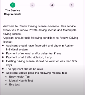 Saudi driving license renewal fee