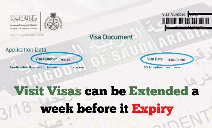Visit Visas can be Extended a week before its Expiry